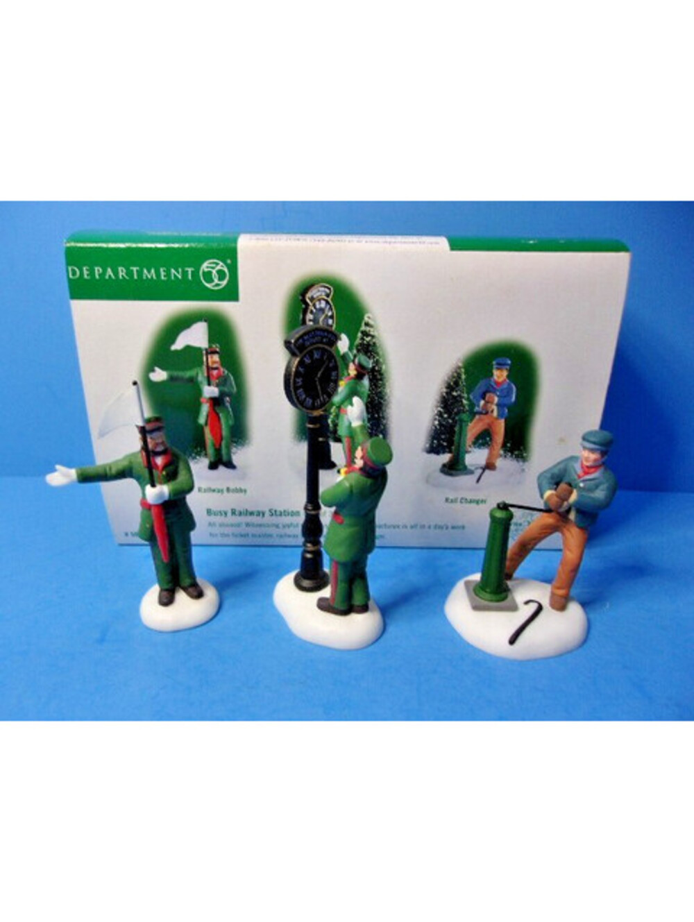 Dept 56 Busy Railway Station #58464 Dickens Village Set of 3 Retired Christmas